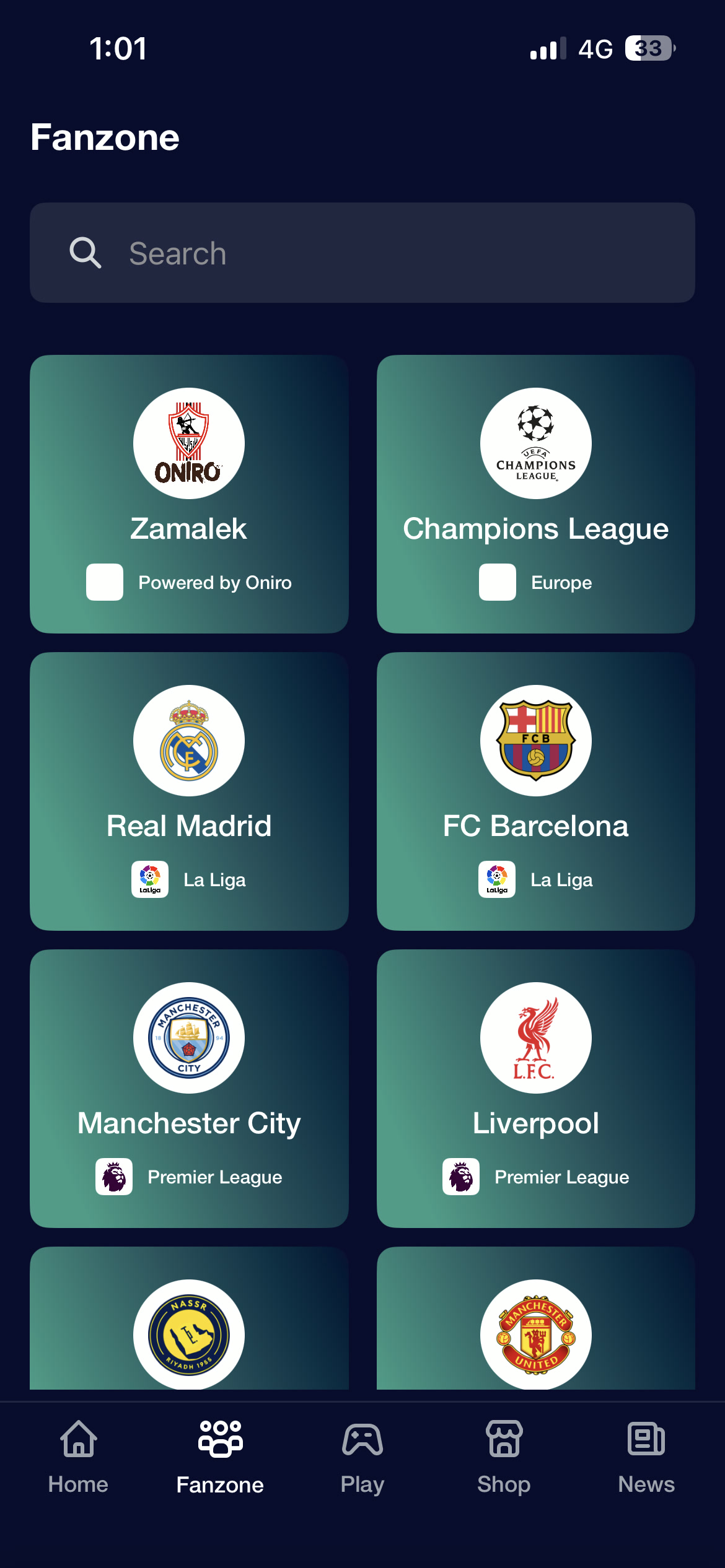 Fanzones de football sur Fanzword