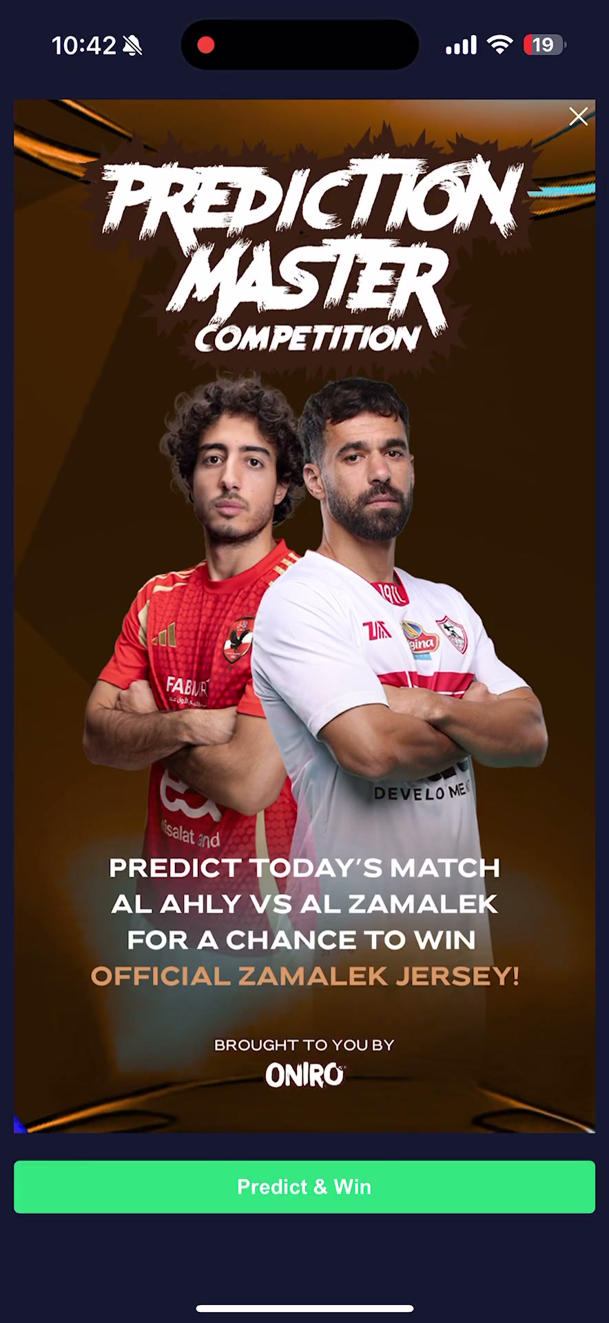 Oniro prediction competition inside Fanzword