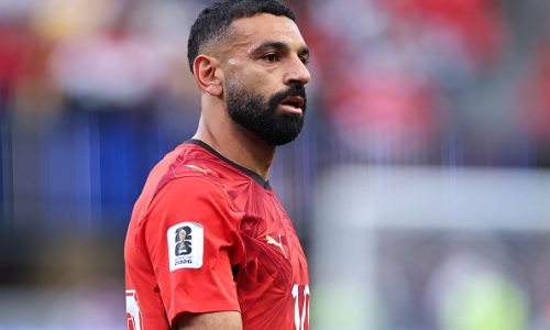 SEATTLE, WASHINGTON - JUNE 26: Mohamed Salah of Egypt during the FIFA World Cup 2026 Group G match between Egypt and IR Iran at Seattle Stadium on June 26, 2026 in Seattle, United States. (Photo by Robbie Jay Barratt - AMA/Getty Images)