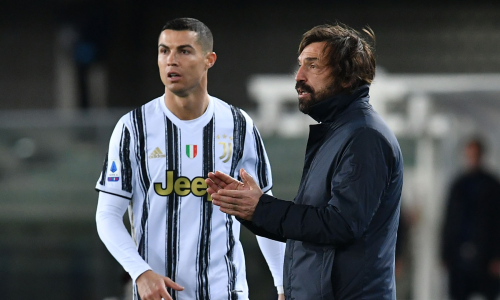 Andrea Pirlo y Cristiano Ronaldo