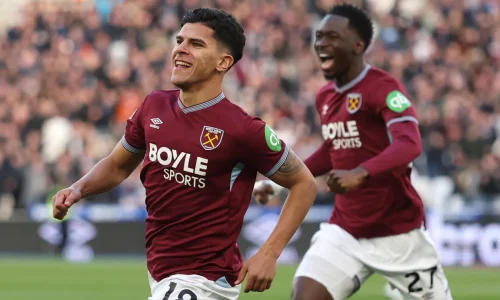 Matheus-Fernandes-celebrates-after-scoring-in-the-29th-second-of-West-Ham-v-Aston-Villa